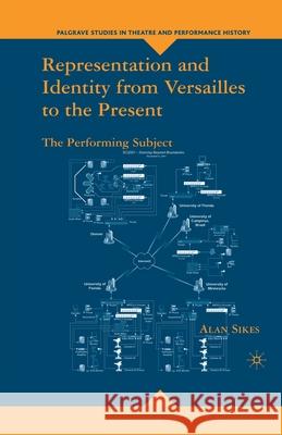 Representation and Identity from Versailles to the Present: The Performing Subject A. Sikes 9781349537822 Palgrave MacMillan