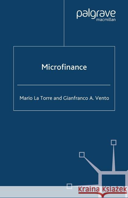 Microfinance G. Vento Mario La Torre  9781349546688 Palgrave Macmillan