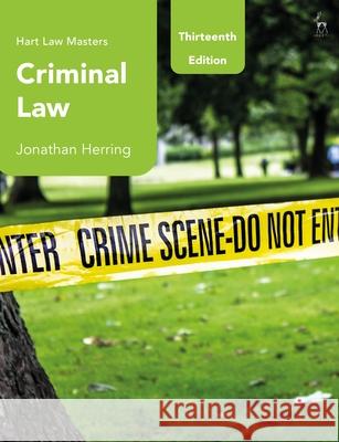 Criminal Law Herring Jonathan Herring 9781350356559 Bloomsbury Publishing (UK)