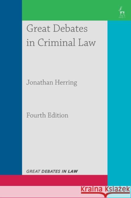 Great Debates in Criminal Law Jonathan Herring 9781352010237 Red Globe Press