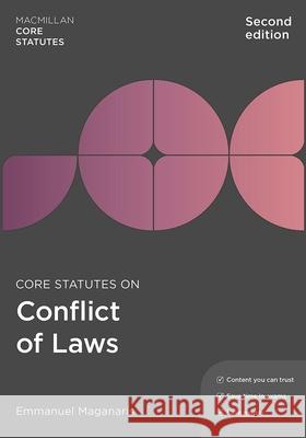 Core Statutes on Conflict of Laws Emmanuel Maganaris 9781352010879 Red Globe Press