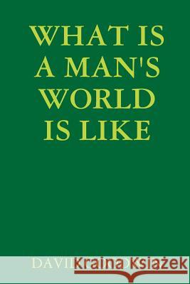 What is A Man's World is Like DAVID GOODWIN 9781365096150