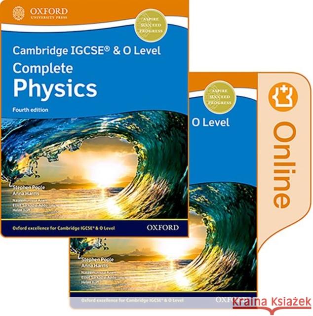 Cambridge Igcse and O Level Complete Physics 4th Edition: Enhanced Online Student Book Pack Fourth Edition Set Pople 9781382005937 Oxford University Press
