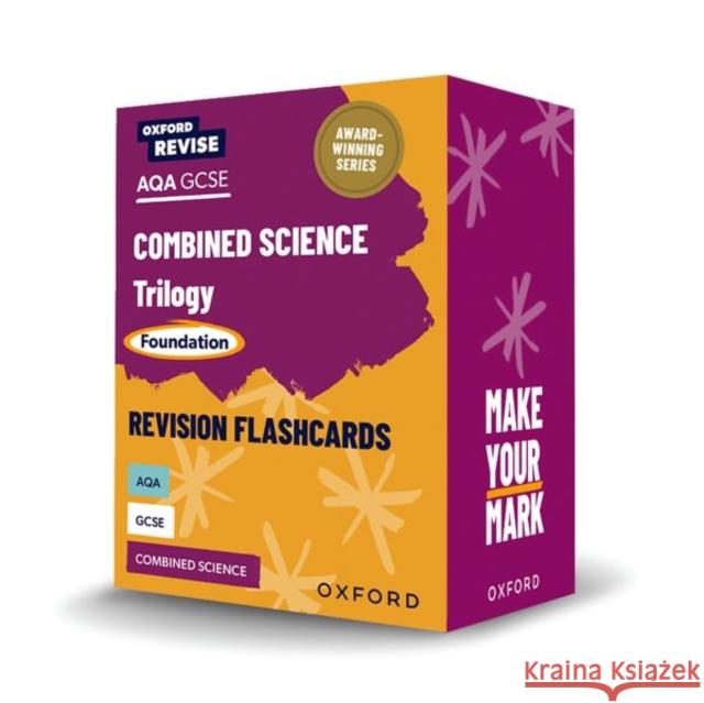 Oxford Revise: AQA GCSE Combined Science Trilogy Foundation Revision Flashcards Reynolds, Helen 9781382069359 Oxford University Press