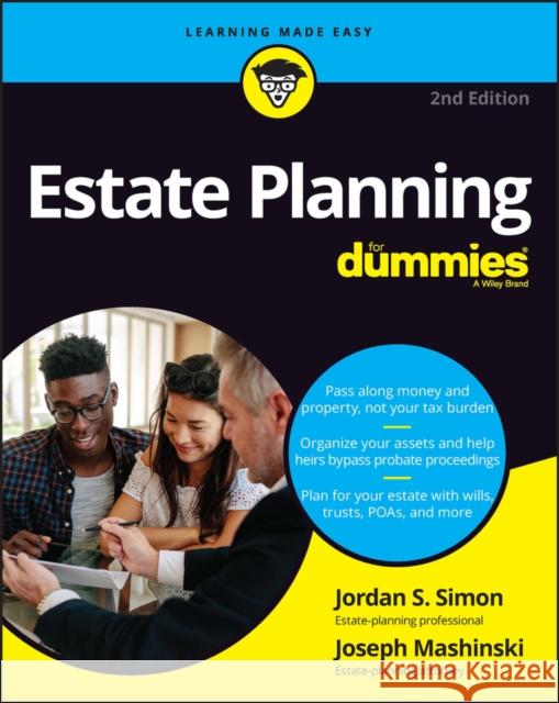 Estate Planning for Dummies Simon, Alan 9781394158546 John Wiley & Sons Inc