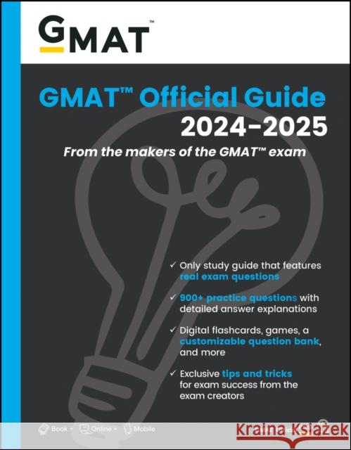 GMAT Official Guide 2024-2025: Book + Online Question Bank Gmac (Graduate Management Admission Coun 9781394260027 Wiley