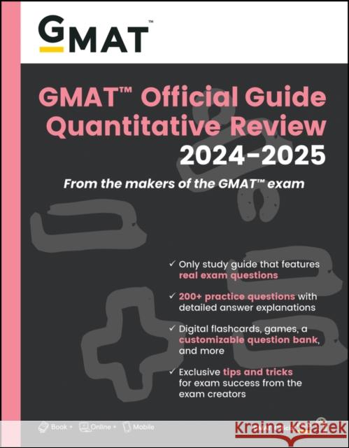 GMAT Official Guide Quantitative Review 2024-2025: Book + Online Question Bank Gmac (Graduate Management Admission Coun 9781394260034 Wiley
