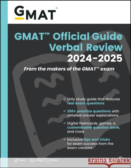 GMAT Official Guide Verbal Review 2024-2025: Book + Online Question Bank Gmac (Graduate Management Admission Coun 9781394260041 Wiley