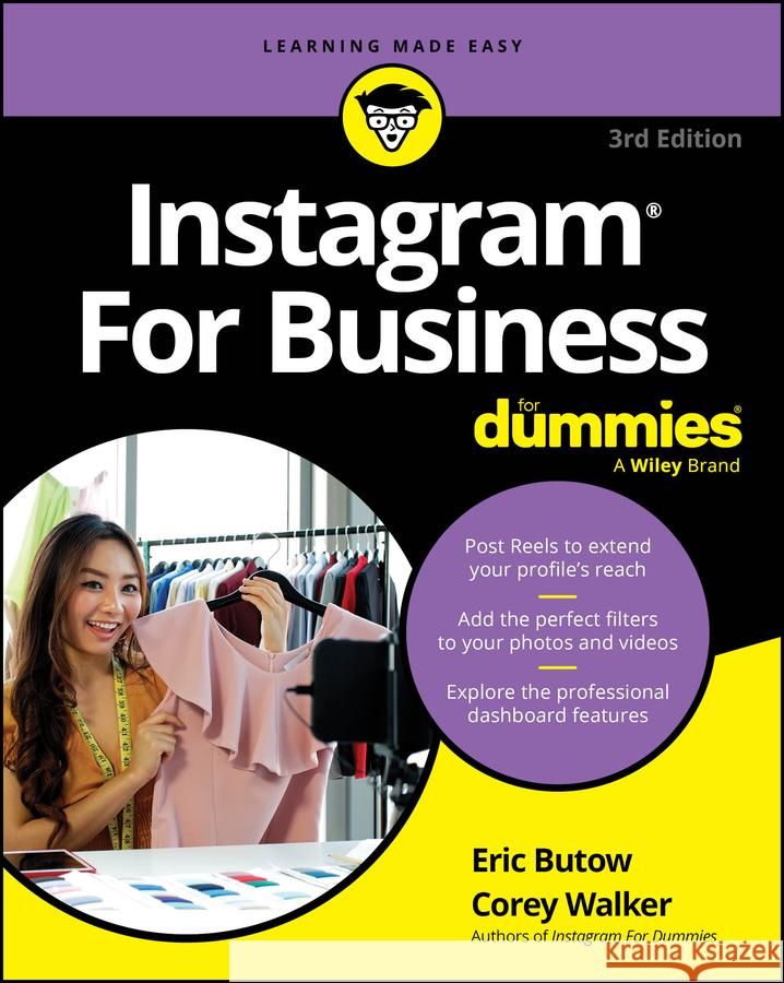 Instagram for Business for Dummies Jenn Herman Eric Butow Corey Walker 9781394279623