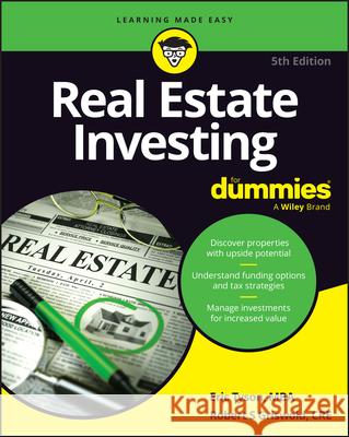 Real Estate Investing for Dummies Eric Tyson 9781394289707 For Dummies