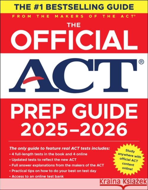 The Official ACT Prep Guide 2025 - 2026: Book + Online Course ACT 9781394335886 Wiley