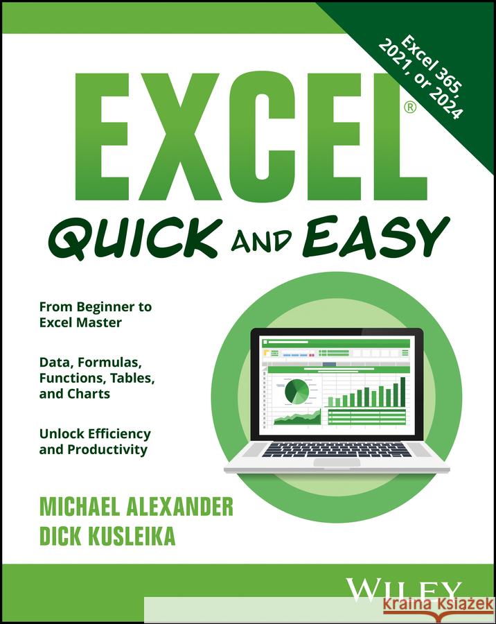 Excel 2024 Quick Reference Michael Alexander Dick Kusleika 9781394345267