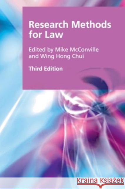 Research Methods for Law Mike McConville Chui 9781399515078 Edinburgh University Press