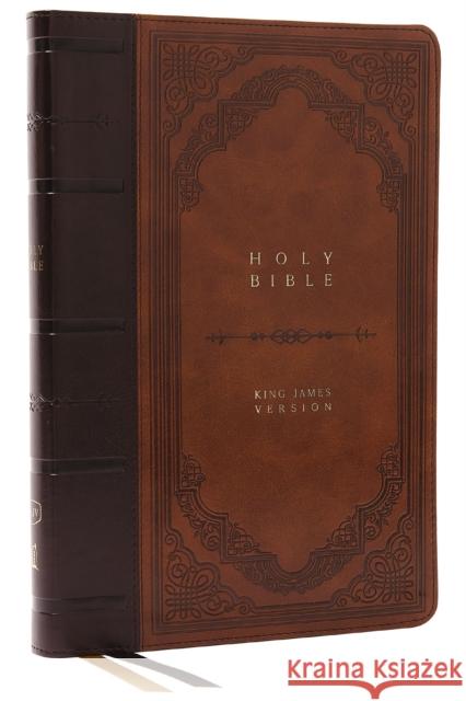 KJV Bible, Giant Print Thinline Bible, Vintage Series, Leathersoft, Brown, Red Letter, Comfort Print: King James Version Thomas Nelson 9781400332199