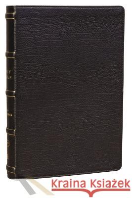 Kjv, Center-Column Reference Bible with Apocrypha Genuine Leather, Black, 73,000 Cross-References, Red Letter, Thumb Indexed, Comfort Print: King Jame Thomas Nelson 9781400332212