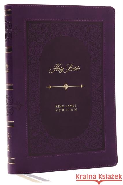 KJV Holy Bible: Giant Print Thinline Bible, Purple Leathersoft, Red Letter, Comfort Print (Thumb Indexed): King James Version (Vintage Series) Thomas Nelson 9781400332342