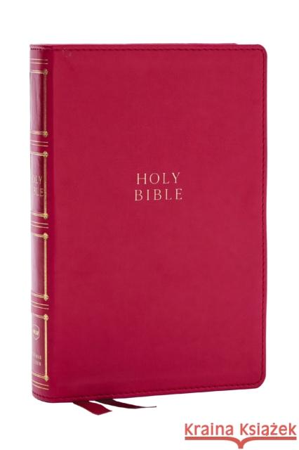 NKJV, Compact Center-Column Reference Bible, Dark Rose Leathersoft, Red Letter, Comfort Print  9781400333073 Thomas Nelson Publishers