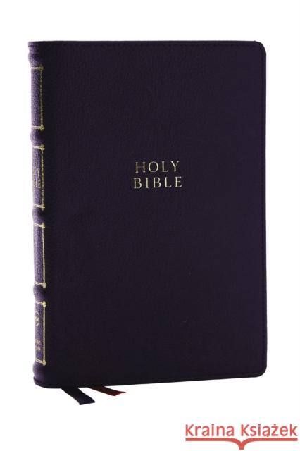NKJV, Compact Center-Column Reference Bible, Black Genuine Leather, Red Letter, Comfort Print  9781400333097 Thomas Nelson