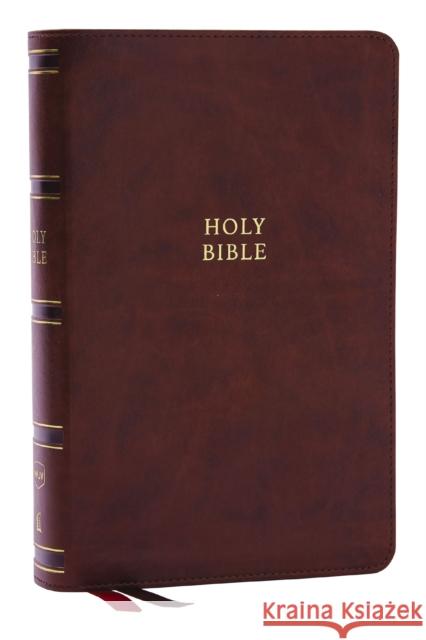 NKJV, Single-Column Reference Bible, Verse-by-verse, Brown Leathersoft, Red Letter, Comfort Print (Thumb Indexed) Thomas Nelson 9781400335213