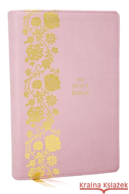 KJV Personal Size Large Print End-of-Verse Reference Bible, Pink Leathersoft, Red Letter, Comfort Print (Thumb Indexed) Thomas Nelson 9781400347889 Thomas Nelson