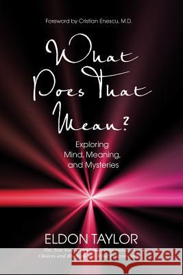 What Does That Mean?: Exploring Mind, Meaning, and Mysteries Eldon Taylor 9781401923341 Hay House