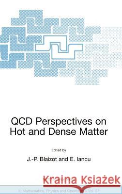 QCD Perspectives on Hot and Dense Matter Jean-Paul Blaizot J. P. Blaizot E. Iancu 9781402010354 Kluwer Academic Publishers