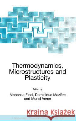 Thermodynamics, Microstructures and Plasticity Alphonse Finel Dominique Maziere Muriel Veron 9781402013676 Springer