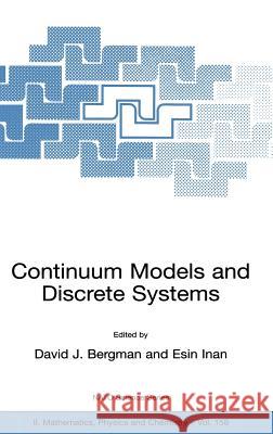 Continuum Models and Discrete Systems [With CDROM] Bergman, David J. 9781402023149 Kluwer Academic Publishers