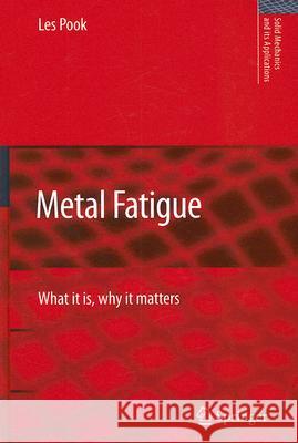 Metal Fatigue: What It Is, Why It Matters Pook, L. P. 9781402055966