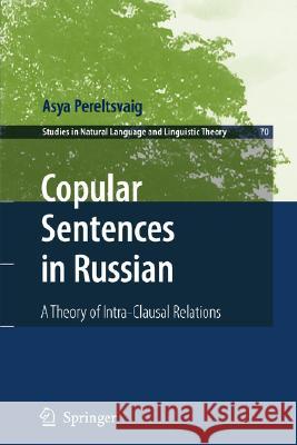 Copular Sentences in Russian: A Theory of Intra-Clausal Relations Pereltsvaig, Asya 9781402057946 Springer