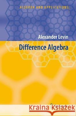 Difference Algebra Alexander Levin 9781402069468 Not Avail