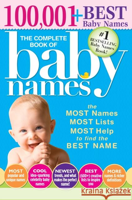 The Complete Book of Baby Names: The Most Names (100,001+), Most Unique Names, Most Idea-Generating Lists (600+) and the Most Help to Find the Perfect Name Lesley Bolton 9781402266706 0