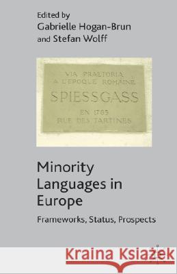 Minority Languages in Europe: Frameworks, Status, Prospects Hogan-Brun, G. 9781403903969 Palgrave MacMillan