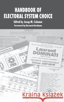 The Handbook of Electoral System Choice Joseph Colomer Josep Colomer 9781403904546 Palgrave MacMillan