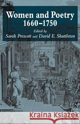 Women and Poetry 1660-1750 Sarah Prescott 9781403906540