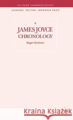 A James Joyce Chronology Roger Norburn 9781403912824 Palgrave MacMillan