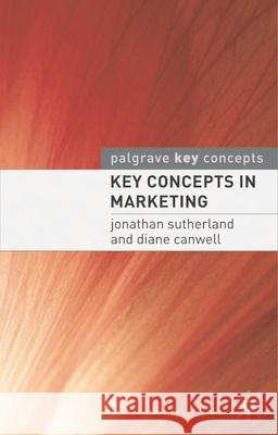 Key Concepts in Marketing Jon Sutherland 9781403915276 0