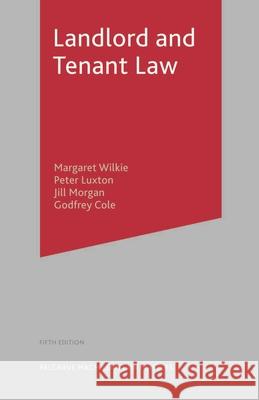 Landlord and Tenant Law Margaret Wilkie 9781403917546 0