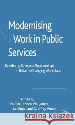 Modernising Work in Public Services: Redefining Roles and Relationships in Britain's Changing Workplace Wood, Geoffrey E. 9781403998590