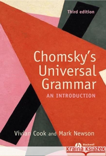 Chomsky's Universal Grammar: An Introduction Cook, Vivian J. 9781405111867 Blackwell Publishers