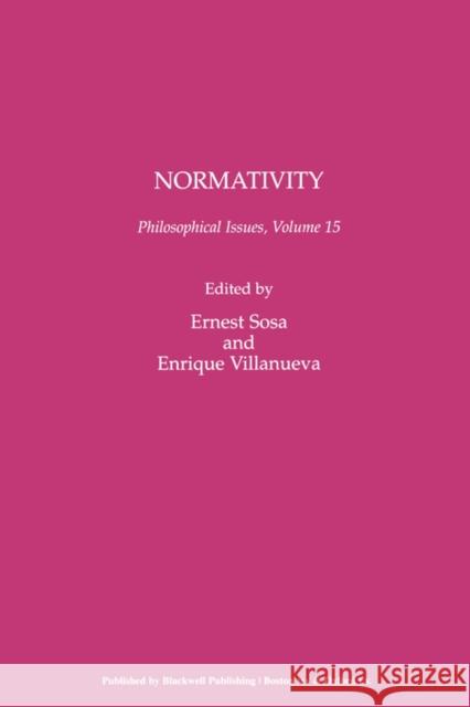 Normativity, Volume 15 Sosa, Ernest 9781405138116