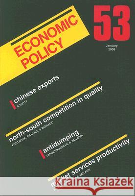 Economic Policy 53 Georges De Menil Richard Portes Hans-Werner Sinn 9781405173940