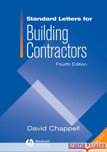 standard letters for building contractors  Chappell, David 9781405177894