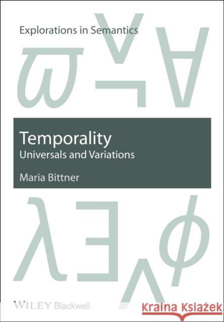 Temporality Bittner, Maria 9781405190404 Wiley-Blackwell