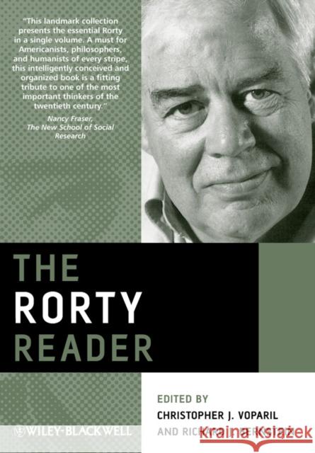 Rorty Reader Voparil, Christopher J. 9781405198325