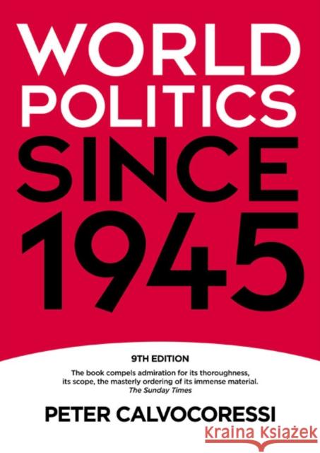 World Politics since 1945 Peter Calvocoressi 9781405899383 0