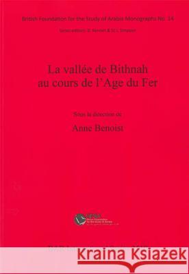 La vallée de Bithnah au cours de l'Age du Fer Benoist, Anne 9781407311289 British Archaeological Reports