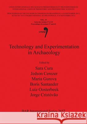 Technology and Experimentation in Archaeology Sara Cura Jedson Cerezer Marieiia Geiiurova 9781407312996 British Archaeological Reports