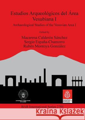 Estudios Arqueológicos del Área Vesubiana I: Archaeological Studies of the Vesuvian Area I Calderón Sánchez, Macarena 9781407313528 BAR Publishing