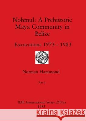 Nohmul-A Prehistoric Maya Community in Belize, Part ii: Excavations 1973-1983 Norman Hammond   9781407391205 British Archaeological Reports Oxford Ltd
